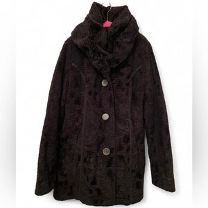 Reversible Faux Fur Shawl Collar Persian Coat